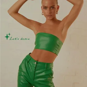 NWT PEPPERMAYO - Late Night Dance Crop Top - Jade Green size 8 thumbnail 2