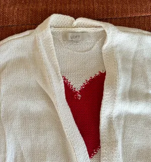 Heart Sweater Cardigan Size M thumbnail 3