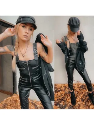 WeWoreWhat Vegan Leather‎ Moto Overalls Zipper Black XS NWT thumbnail 12