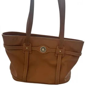 Dooney & Bourke Tan Logo Lock Tote HL640‎ Leather Purse thumbnail 2