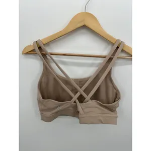 Lululemon Womens‎ Tan Energy Sports Bra Sz 10 Workout Gym Training Running thumbnail 2