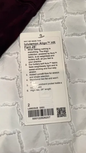 Lululemon Align HR Pants 28 Red/Black Space Dye thumbnail 4