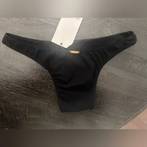 Revolve Sauvage California Rio Swim Bikini Bottom‎ in Black Sz S thumbnail 4
