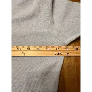EVELYN GRACE 100% CASHMERE Light Blue V-NECK PULLOVER SWEATER SIZE Small thumbnail 4