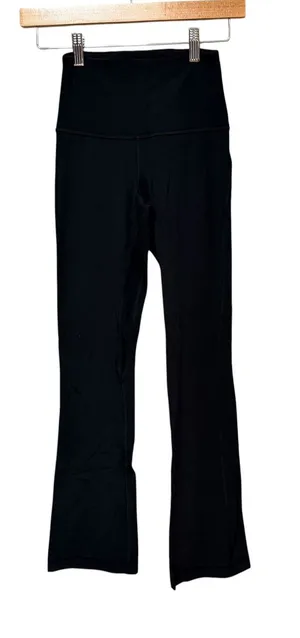 Lululemon Groove Super High Rise Flared Pant Nulu Black LW5FCHS Womens Size 2 thumbnail 1