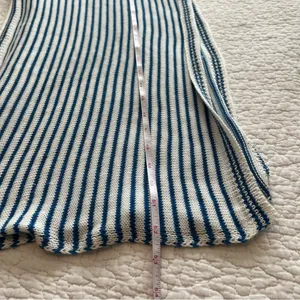 Women’s Blue White Striped Knit Cut Out Dress Small thumbnail 11
