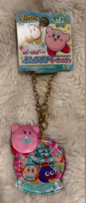 Kirby puff clear keychain “December” Pink thumbnail 1