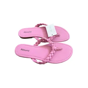 Abound pink braided thong sandals side 7.5 thumbnail 2
