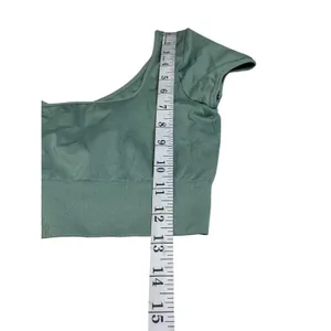 NVGTN Womens Seamless Short Sleeve Crop Top Sage‎ Green Medium Scoop Neck Active thumbnail 7