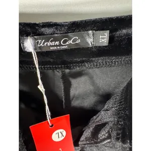 Urban CoCo Black Velvet Wide Leg Pants High‎ Waist Trousers XL NWT Whimsigoth thumbnail 8