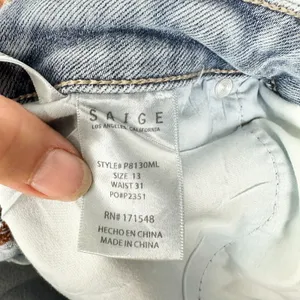 Saige Denim High Rise Barrel Jean Size 13/31 Light Wash thumbnail 8