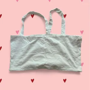 White crop top with criss cross straps thumbnail 2