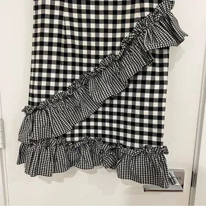 Lovers + Friends Gabby Gingham Ruffle Mini dress Sleeveless Checkered Print thumbnail 4