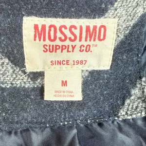 Mossimo Supply Co. Two Tone Geometric‎ Wrap Pea Coat With Oversized Collar Sz M thumbnail 10