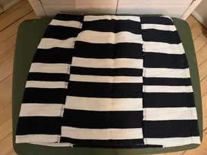 Blue And White Striped Frayed Skirt thumbnail 2
