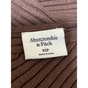 Abercrombie & Fitch Brown Rib Knit Sleeveless Keyhole Slit Midi Bodycon Dress XS thumbnail 4