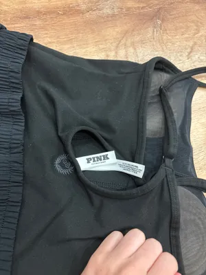 PINK Black Victoria's Secret athletic romper thumbnail 4