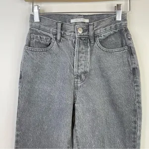 Pacsun Eco Gray High Waisted Straight Leg Button Fly Ankle Cropped Jeans 23 thumbnail 3
