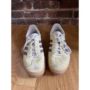 Adidas Gazelle Bold Sneakers 'Almost Yellow Maroon' IF5937 Women's Size 9 thumbnail 2