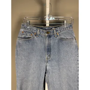 Vintage‎ 1990s Levi's 512 Slim Fit Tapered Jeans High Rise Raw Hem W28 thumbnail 3