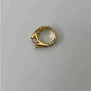 Fashion Jewelry Gold Ring with Sparkling Gem thumbnail 9