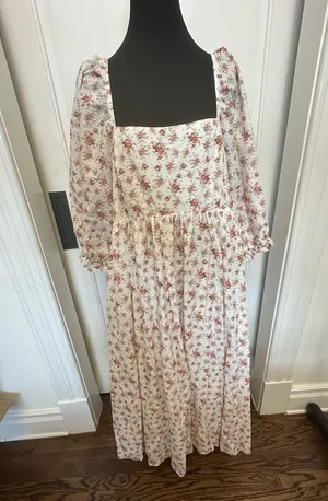 Arula B Puff Sleeve Floral Maxi Dress Bohemian Flowy Plus Size Altar’d State thumbnail 1