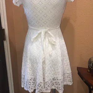 Lulus white lace dress thumbnail 5