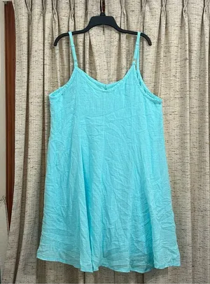 Torrid Midi Pucker Woven Trapeze Dress in Island Paradise - 3X thumbnail 8
