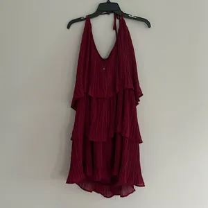 ZESICA Women's 2024 Summer Sleeveless Halter Tiered Layered Chiffon thumbnail 4