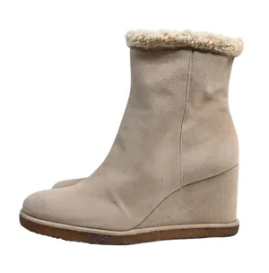 Vince Camuto Women's 7 M Bevvisa Tan Suede Upper Wedge Bootie thumbnail 1