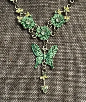 Butterflies And Flowers Drop Necklace Multiple thumbnail 6