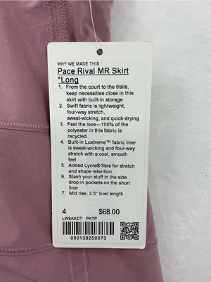 lululemon athletica Rose-Blush Active Skort 1025 thumbnail 3