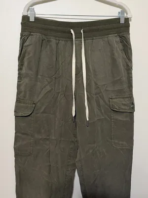 Aerie Cargo Joggers Size Medium Green Pants Women’s Comfy Casual thumbnail 4