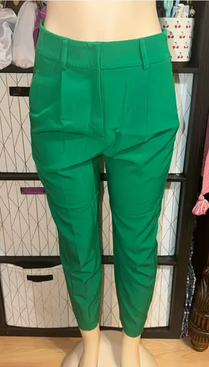 Express Cropped Ankle Trousers in Emerald Green thumbnail 1