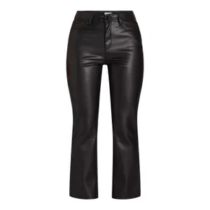 Time and Tru Womens Pants Sz 6 Black High Rise Straight Leg Faux Leather Casual thumbnail 5