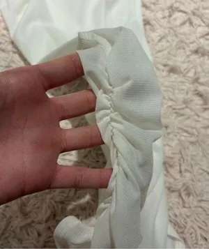 Abercrombie and fitch cinched white mesh dress thumbnail 3