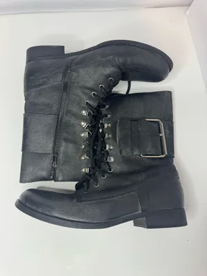 Jeffrey Campbell Black Leather Boots Size 9.5 thumbnail 5