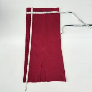 George Women’s Size Small Red Ribbed Long Skirt GRF42001LD thumbnail 3