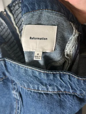 Reformation Elma Denim Mini Dress 6 thumbnail 7