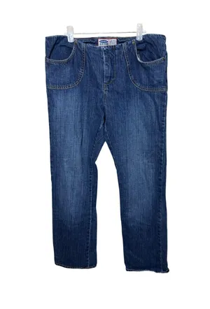 Old Navy Blue Jeans Womens Medium Wash Straight Leg Mid Rise Denim Pants thumbnail 1