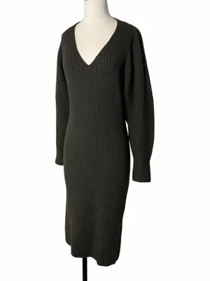 VINCE Fitted Dolman Sleeve Dress thumbnail 3