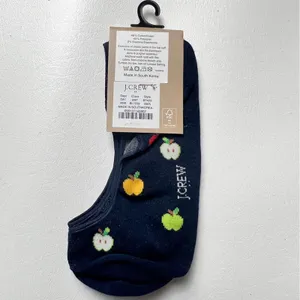J.Crew Women's Fall Theme Apple No Show Socks One Size NWT thumbnail 6