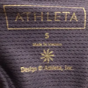 Athleta S blue workout/athletic v-neck tank top thumbnail 3