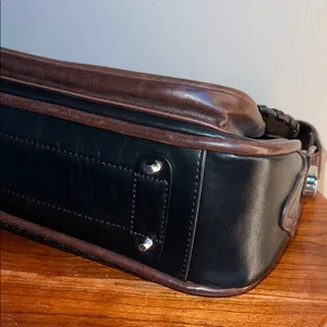 MCM Black and Brown Embossed shoulder Bag thumbnail 10