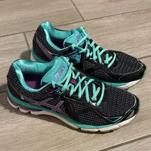 ASICS GT-2000 3 Women's Running Shoes Black Teal Purple‎ T550N Size 9 thumbnail 2