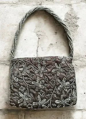 Moyna Silk Beaded Mini Evening Bag NWOT thumbnail 1
