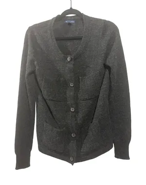 Gap Womens‎ Alpaca Wool Blend Cardigan Charcoal Grey 4 Pocket Button Sweater M thumbnail 1