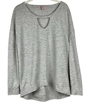 Juicy Couture Gray Keyhole Lightweight Sweatshirt Large thumbnail 1