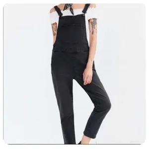 BDG washed black denim overalls thumbnail 2