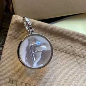 Authentic BURBERRY Silver "F" crystal ball Keychain/charm/pendant thumbnail 5